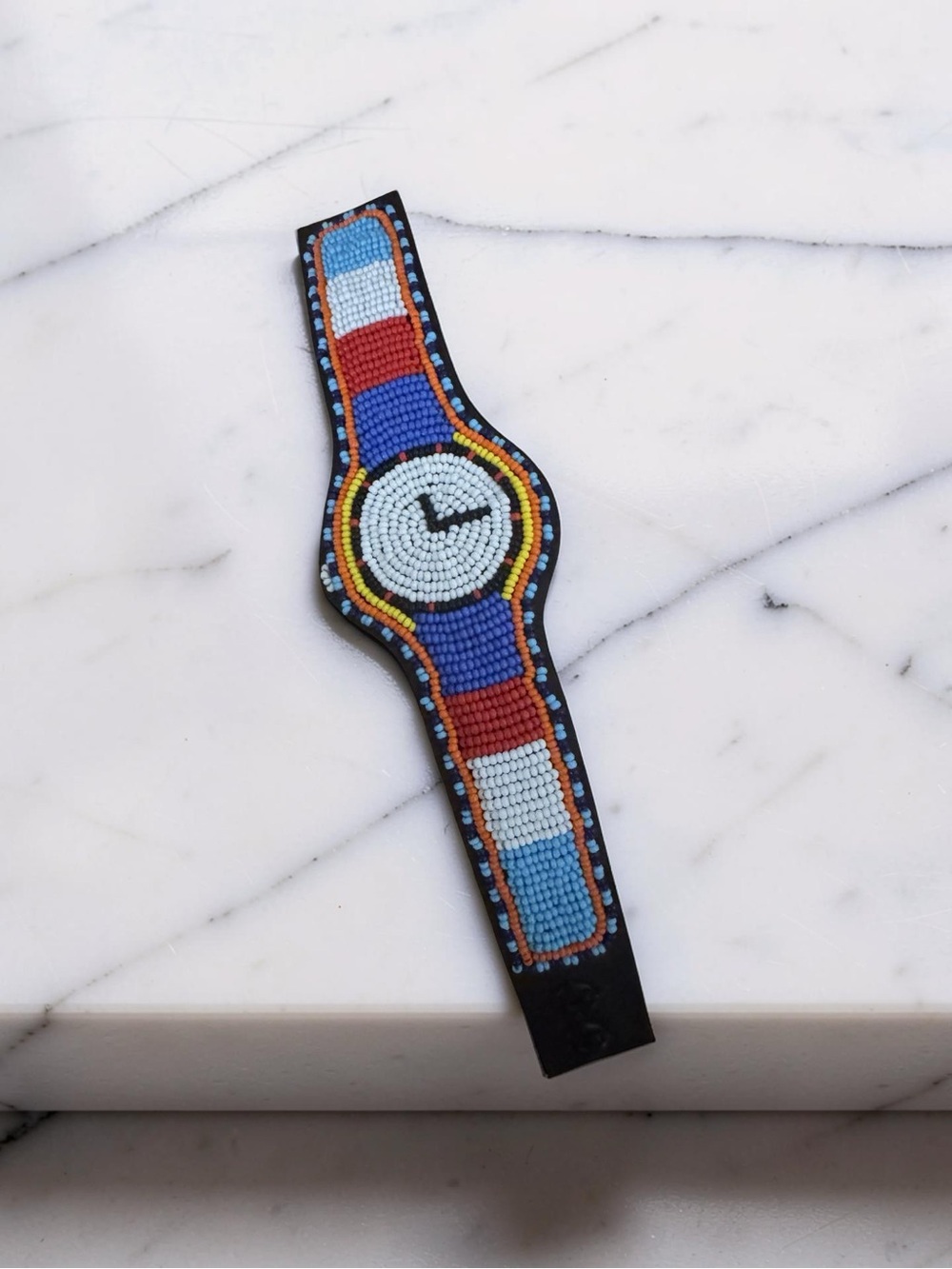 Michael Nelson Trompe l’oeil (Trick of the Eye) Beaded Watch Bracelet - Picture 2 of 4
